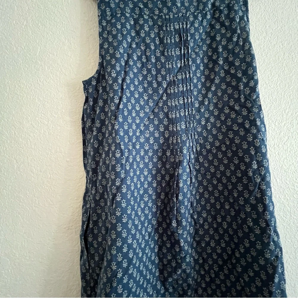 NWT Faherty Isha Dress in Blue Gobi Floral Print Linen Blend Small - Picture 6 of 8